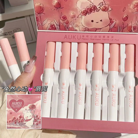 6 PCS Kawaii Lipsticks Set – Free Shipping | Korean Matte Makeup Beauty Cosmetics